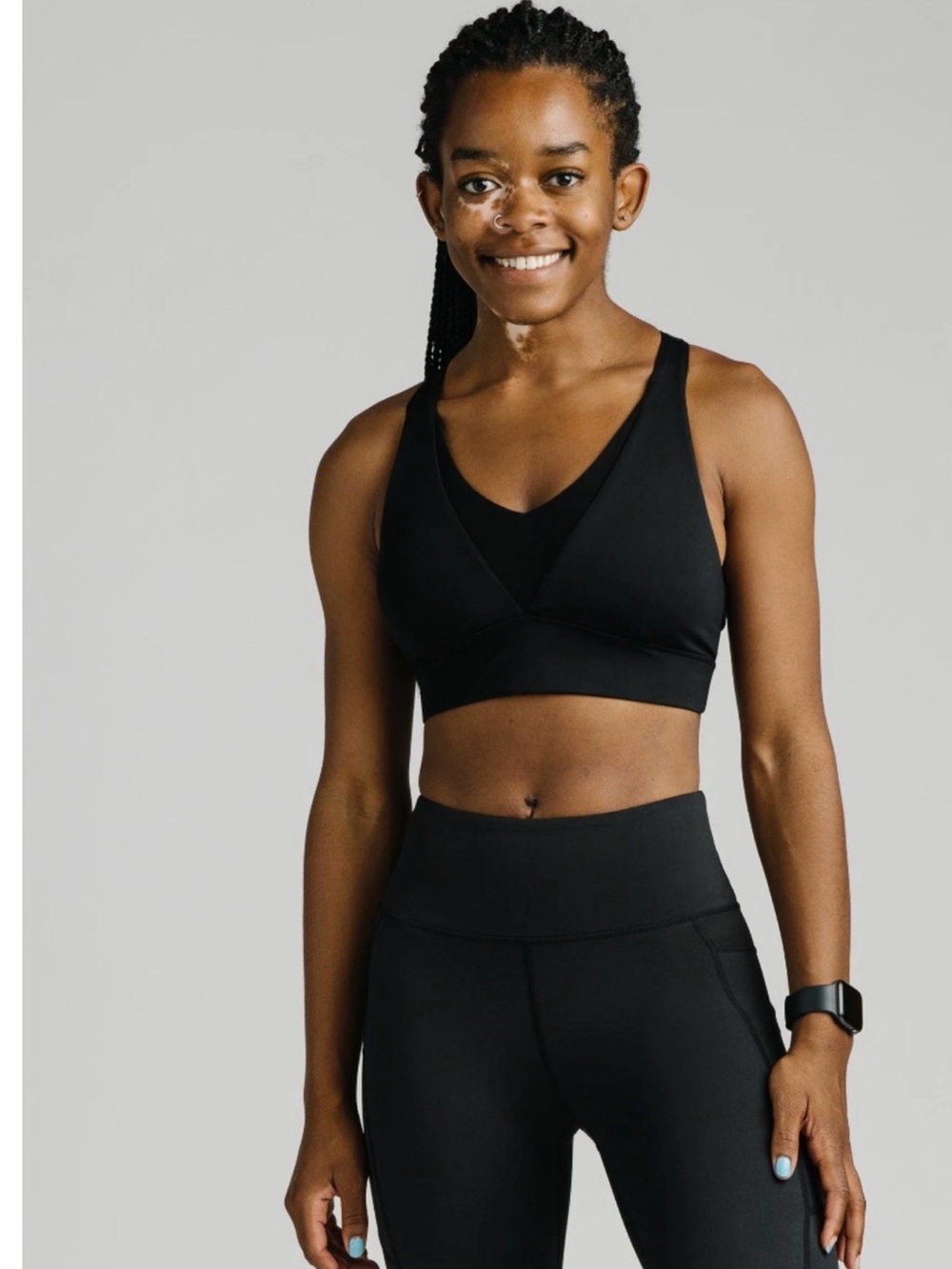 Zyia Active Black Adjustable mesh bra
